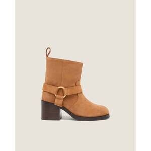 NEW ODISSI women's hailey low suede biker boots in avana